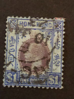 HONG KONG SG 112  $1 Purple And Blue FU - Usati