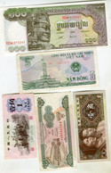Lots 5 Billets Beaux 5 - Andere - Azië