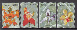 2005 Zambia Orchids Flowers Fleurs Complete Set Of 4 MNH - Zambie (1965-...)