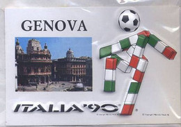 GENOVA 2 MONDIALI DI CALCIO ITALIA '90 -  CARTOLINA A RILIEVO - Voetbal