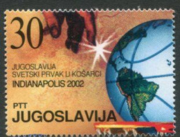 YUGOSLAVIA 2002 Basketball Winners Single Block MNH / **.  Michel 3086 - Nuovi