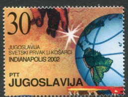 YUGOSLAVIA 2002 Basketball Winners Single Block MNH / **.  Michel 3086 - Ungebraucht