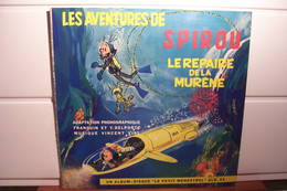 DISQUE  VINYLE -" SPIROU  Le Repaire De La Murene " - 33 Tours - 25 Cm - ( Année 1959)  ( Pas De Reflet Sur L'original ) - Enfants