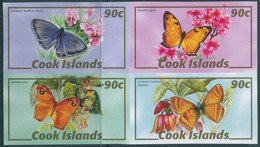 Cook Islands 2007 SG1506a Butterflies Block Of 4imperf MNH - Cook