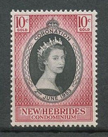 Nlle Hébrides 1953  N° 166 ** Neuf MNH Superbe C 3 € Couronnement Elizabeth II Portrait - Unused Stamps