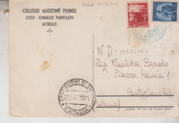 ACIREALE  CATANIA  COLLEGIO  AGOSTINO PENNISI  LICEO 1947 - Acireale