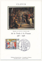 FRANCE - Carte Maximum - 3,00 Baptème De CLOVIS - Oblit Visite Sa Sainteté Le Pape Jean-Paul II - 22 Sept 1996 - REIMS - 1990-1999