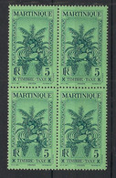 MARTINIQUE - 1933 - Taxe TT N°Yv. 12 - 5c Vert - Bloc De 4 - Neuf Luxe ** / MNH / Postfrisch - Segnatasse