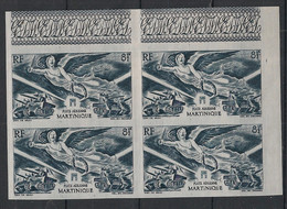 MARTINIQUE - 1946 - PA N°Yv. 6a - Victoire WW2 - Non Dentelé / Imperf. - Bloc De 4 - Neuf Luxe ** / MNH / Postfrisch - Airmail
