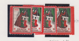 Verenigde Staten Kerstvignet Scott-cat. Jaar 1938 CS31 WX92/93 Verschillende Kleuren En Tandingen - Sin Clasificación