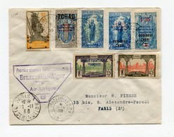 !!! 1ER COURRIER BI HEBDOMADAIRE BRAZZAVILLE - ALGER PAR AIR AFRIQUE, LETTRE PAR AVION POUR PARIS DU 8/11/1938 - Briefe U. Dokumente