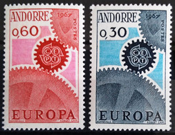 EUROPA 1967 - ANDORRE FRANCAIS                    N° 179/180                        NEUF** - 1967