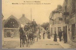 C. P. - ENVIRONS DE MEULAN - OINVILLE - LE DEPART DU COURRIER AU QUARTIER DE BACHAMBRE - REPRODUCTION -CECODI - 619 - Meulan