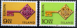 EUROPA 1968 - ISLANDE                  N° 372/373                       NEUF* - 1968