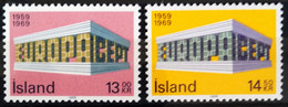 EUROPA 1968 - ISLANDE                 N° 383/384                       NEUF** - 1969