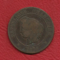 5 Centimes , Cérès , Bronze , 1874 K , N° F # 118.10 , µ - C. 5 Céntimos