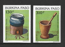Burkina Faso 1991 Cooking Utensils 130 & 310 Fr. Singles Imperforate / Non Dentele Unused - Burkina Faso (1984-...)