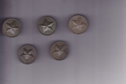 YUGOSLAVIA  --    JNA  --  YU ARMY  --  LOT  6 X BUTTON    --   GROSSE - Buttons