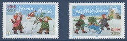N° 3437 & 3438  Bonne Année Et Meilleurs Voeux, Faciale 0,46 € X 2 - Unused Stamps