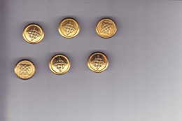 CROATIA ARMY  --   CRO ARMY  LOT  6 X BUTTON    --   KLEINE - Buttons