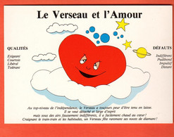 FO-22  Illustrateur Signe Du Zodiaque Verso Et L'Amour Qualités Et Défauts Non Circulé Grand Format - Astrología