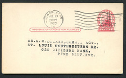 UX33 S45-27 Postal Card NEW ORLEANS Used To Pine Bluf AR 1922 - 1901-20