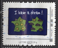 France - Frankreich Timbre Personnalisé 2010 Y&T N°IDT67A-013 - Michel N°BS(?) (o) - I Have A Dream ! - Usados