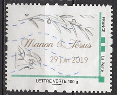 France - Frankreich Timbre Personnalisé 2010 Y&T N°MTAM69-001 - Michel N°BS(?) (o) - Mariage De Manon & Jésus - Used Stamps