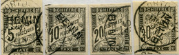 !!! BÉNIN. SÉRIE TAXES N°1/4 OBLITÉRÉE, TOUS SIGNÉS. QUALITÉ SUPERBE - Used Stamps