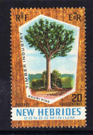 Nouvelles Hébrides N° 281 XX Industrie Du Bois Légende  Anglaise Sans Charnière TB - Unused Stamps