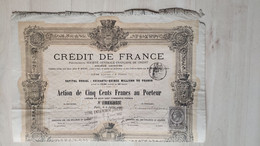 CREDIT De FRANCE - 1881 With 10 C. TIMBRE FISCAL - QUITTANCES RECUS ET DECHARGES* - A - C