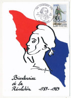 FRANCE => Carte Maximum - Bicentenaire De La Révolution - CONDORCET - 24 Juin 1989 - RIBEMONT - 1980-1989