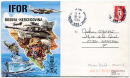IFOR Kosovo - Pli Illustré BOSNIA-HERCEGOVINA Avec Oblitération Du BPM 653 Du 18/04/1996 - Cachets Militaires A Partir De 1900 (hors Guerres)