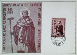 ► D13645 CARTE MAXIMUM CARD 1964 VATICANO - ST. CYRILLI  ( Saint Cyrille De Jérusalem ) RCP ORIGINAL - Tableaux