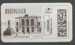 France - Frankreich Timbre Personnalisé Y&T N°MTEL LP20-16 - Michel N°BS(?) (o) - Place De La Comédie à Montpellier - Printable Stamps (Montimbrenligne)