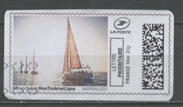 France - Frankreich Timbre Personnalisé Y&T N°MTEL LP20-22 - Michel N°BS(?) (o) - Bateaux De Plaisance - Printable Stamps (Montimbrenligne)