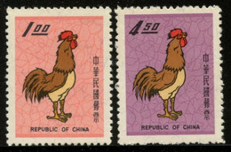 TAIWAN R.O.C. -   1968 Year Of The Cock. Traces Of Hinges. MICHEL #700-701. - Unused Stamps