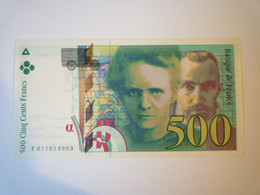 2022 - 163  BILLET De 500F  Pierre Et Marie CURIE  Etat Neuf  1994  XXX - 500 F 1994-2000 ''Pierre En Marie Curie''