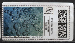 France - Frankreich Timbre Personnalisé Y&T N°MTEL LP250-01 - Michel N°BS(?) (o) - Bulles D'eau - Timbres à Imprimer (Montimbrenligne)