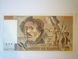 2022 - 166  BILLET De 100F  Eugène DELACROIX  W. 77  (1984)  XXX - 100 F 1978-1995 ''Delacroix''