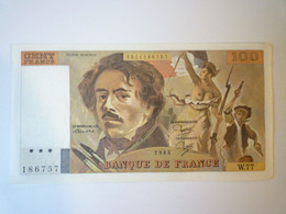 2022 - 167  BILLET De 100F  Eugène DELACROIX  W. 77  (1984)  XXX - 100 F 1978-1995 ''Delacroix''