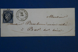 AM15 FRANCE BELLE LETTRE  1850 CHATILLON  POUR BAR S SEINE  +N°4 +++AFFRANCH. PLAISANT - 1849-1850 Ceres