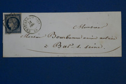 AM15 FRANCE BELLE LETTRE  1850 CHATILLON  POUR BAR S SEINE  +N°4 +++AFFRANCH. PLAISANT - 1849-1850 Ceres