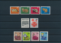 GERMANY Berlin West Jahrgang 1968 Stamps Year Set ** MNH Postfrisch - Complete Komplett Michel # 316 - 325 - Unused Stamps
