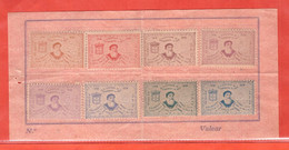 PORTUGAL 8 VIGNETTES DE 1898 VASCO DE GAMA LISBONNE COLLEES SUR PAPIER - Unused Stamps