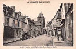 LOUDEAC - Rue Notre-Dame Et L'Eglise - Fourgon, Crédit Lyonnais - Loudéac