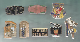 PINS PIN'S CINEMA 1038 CHAHIERS DU CINEMA FRANCE SOIR SAMANTA FR3 MONROE GABLE PANISSE LOT 8 PINS DONT 1 AB ARTHUS - Cinéma