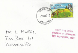 Bermuda 1971 Hamilton Golf Course Port Royal FDC Cover - Golf