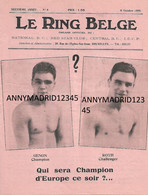 CP BOXE - BOXEUR - BOXING - BOKSEN - LE RING BELGE (09-10-1929) - Boxing