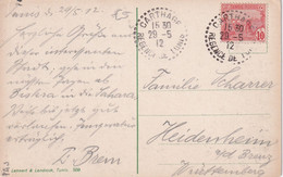 TUNISIE 1912 CARTE POSTALE DE CARTHAGE - Lettres & Documents